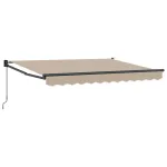 Copertină retractabilă manuală Bej 2,5 x 2 m GartenMobel Dekor