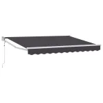 Marchiză electrică retractabilă antracit 3x2 m pentru terasă, cu telecomandă