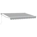 Marchiză retractabilă electrică antracit-alb 2,5 x 2 m, montaj perete