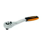 Clichet cu mâner curbat 3/8, 199 mm, 72 dinți, oțel CR-V Gadget