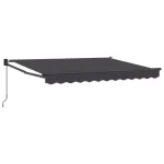 Copertină retractabilă manuală Antracit 3,5 x 2 m GartenMobel Dekor