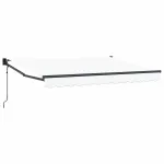 Marchiză electrică retractabilă albă 3,5 x 2 m cu cadru antracit