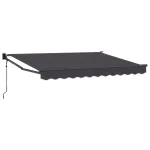 Marchiză electrică retractabilă de perete, antracit, 3,5 x 2 m