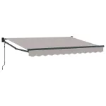 Marchiză electrică retractabilă gri deschis 3,5 x 2 m, cu telecomandă
