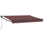 Marchiză retractabilă electrică maro 3,5 x 2 m, montaj perete