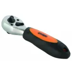 Clichet reversibil cu maner drept 1/4 si 3/8, 145 mm, otel Cr-V