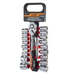Set tubulare 1/2 Gadget, 20 piese, 8-27 mm, cu clichet si prelungitor