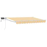 Marchiză retractabilă manuală cu led-uri 2,5 x 2 m GartenMobel Dekor