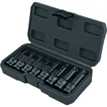 Set biti de impact Torx 8 piese din CR-Mo, 78 mm, Topmaster