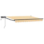 Marchiză retractabilă manuală cu led-uri 2,5 x 2 m GartenMobel Dekor