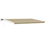 Marchiză retractabilă manuală cu led-uri 4,5 × 3 m GartenMobel Dekor