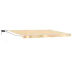 Marchiză retractabilă manuală cu led-uri 4,5 × 3 m GartenMobel Dekor