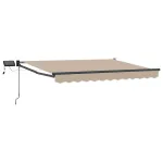 Marchiză retractabilă manuală cu led-uri 3,5 x 2 m GartenMobel Dekor