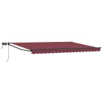 Marchiză retractabilă manuală cu led-uri 4 × 3 m GartenMobel Dekor