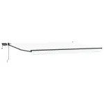 Marchiză retractabilă manuală cu led-uri 4 × 3 m GartenMobel Dekor