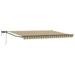 Marchiză retractabilă manuală cu led-uri 4,5 × 3 m GartenMobel Dekor
