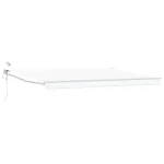 Marchiză electrică retractabilă albă 5x3 m cu LED și senzor