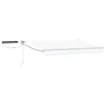 Marchiză electrică retractabilă albă 3x2 m cu panou solar și telecomandă