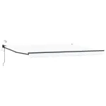 Marchiză retractabilă electrică albă 5x3 m cu LED și senzor meteo