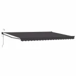 Marchiză retractabilă electrică antracit 4x3 m cu LED și senzor
