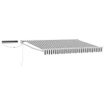 Marchiză electrică retractabilă solară 2,5 x 2 m, antracit/alb