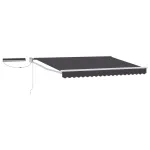Marchiză electrică retractabilă 3,5 x 2,5 m, antracit/alb, cu panou solar