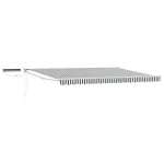 Marchiză electrică retractabilă 4x2 m, antracit/alb, cu panou solar