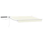 Marchiză electrică retractabilă crem 3,5 x 2 m cu panou solar