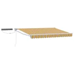 Marchiză electrică retractabilă 3,5 x 2,5 m, galben-gri, cu panou solar