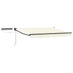 Marchiză electrică retractabilă crem/antracit 3,5x2 m cu panou solar