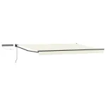 Marchiză electrică retractabilă crem/antracit 4 x 2 m cu panou solar