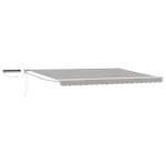 Marchiză electrică retractabilă 5x3 m, gri deschis, cu telecomandă