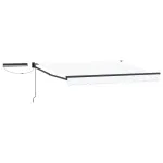 Marchiză electrică retractabilă alb/antracit 3x2,5 m cu panou solar