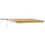 Marchiză electrică retractabilă 5 x 3 m, solară, galben/gri