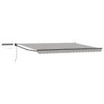 Marchiză electrică retractabilă 4,5 x 3 m, gri deschis/antracit, cu panou solar