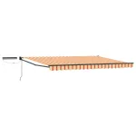Marchiză electrică retractabilă 4x3 m, cu panou solar, multicolor