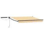 Marchiză electrică retractabilă pentru terasă 3,5 x 2,5 m, portocaliu/alb