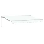 Copertină retractabilă manuală Alb 3 x 2,5 m GartenMobel Dekor