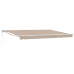 Copertină retractabilă manuală Bej 4 × 3 m GartenMobel Dekor