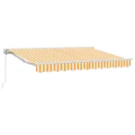 Copertină retractabilă manuală Galben 3 x 2,5 m GartenMobel Dekor