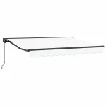 Copertină retractabilă manuală Alb 2,5 x 2 m GartenMobel Dekor