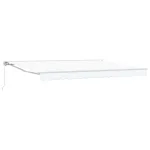 Copertină retractabilă manuală Alb 5 x 3 m GartenMobel Dekor