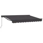 Copertină retractabilă manuală Antracit 2,5 x 2 m GartenMobel Dekor