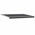 Copertină retractabilă manuală Antracit 5 × 3,5 m GartenMobel Dekor