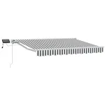 Cadru manual de marchiză cu LED-uri Antracit și Alb 2,5 x 2 m GartenMobel Dekor