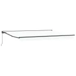 Copertină retractabilă manuală Alb 5 × 3,5 m GartenMobel Dekor