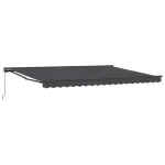 Copertină retractabilă manuală Antracit 5 × 3,5 m GartenMobel Dekor