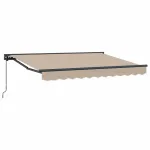 Copertină retractabilă manuală Bej 3,5 x 2 m GartenMobel Dekor