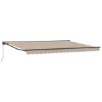 Copertină retractabilă manuală Bej 5 × 3,5 m GartenMobel Dekor