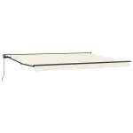 Copertină retractabilă manuală Crem 4 x 2 m GartenMobel Dekor
